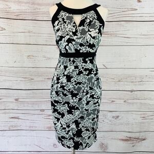 White House Black Market floral layered Slimming